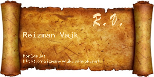 Reizman Vajk névjegykártya